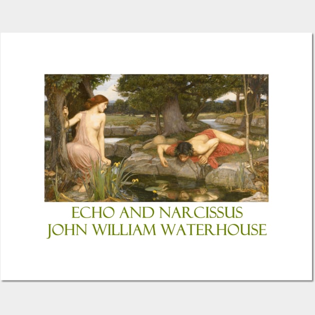 Echo and Narcissus by John Waterhouse Wall Art by Naves